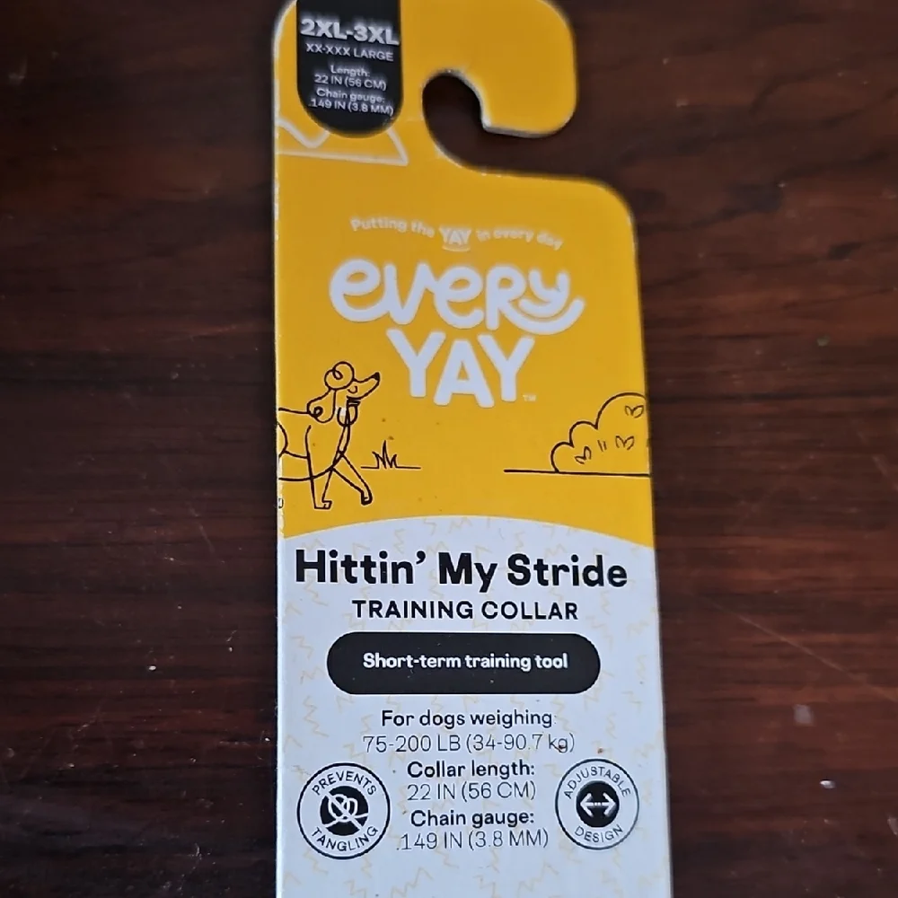 NWT Hittin' My Stride Short-term Training dog Collar Metal Prong 2XL - 3XL